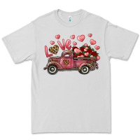 Dove Grey Love Truck With Roses And Leopard Premium Tee - RanaPortraitStore