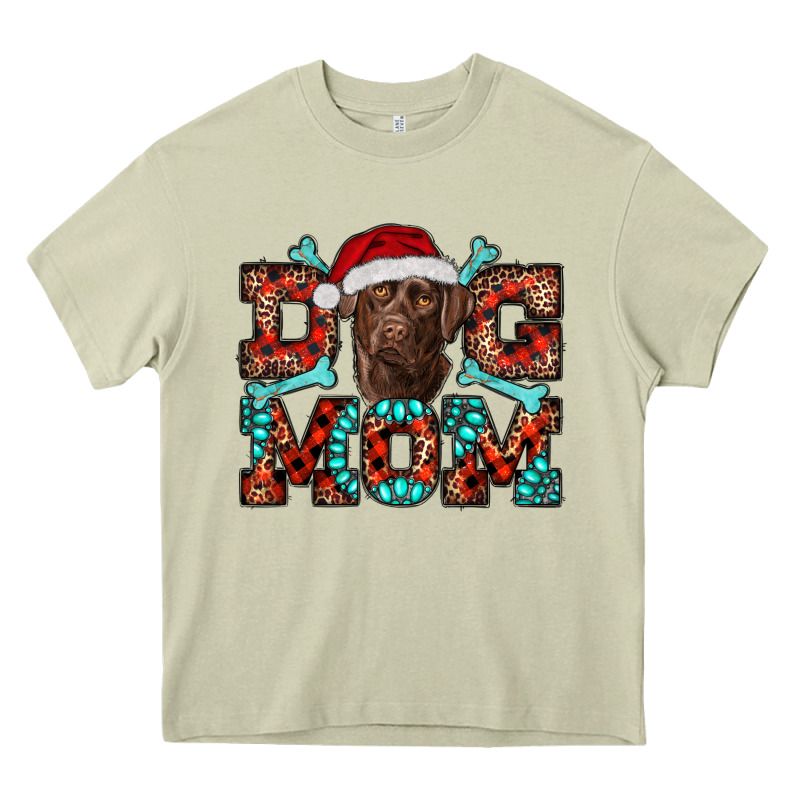 Christmas Labrador Dog Mom Heavy Core Tee by RanaPortraitStore | Teevron