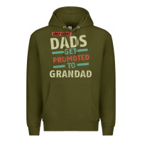 Army Green Only Great Dads Get Promoted To Grandad Premium Hoodie - Bettercallsaul