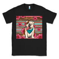 Black british bulldog floral serape Classic Tee - Artiststas