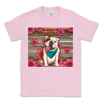 Bubblegum Pink british bulldog floral serape Classic Tee - Artiststas