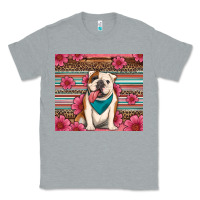 Heather Grey british bulldog floral serape Classic Tee - Artiststas