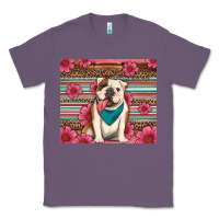 Lavender british bulldog floral serape Classic Tee - Artiststas