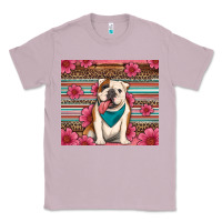 Lilac british bulldog floral serape Classic Tee - Artiststas