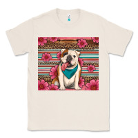 Natural british bulldog floral serape Classic Tee - Artiststas