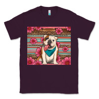 Plum british bulldog floral serape Classic Tee - Artiststas