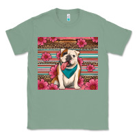 Sage british bulldog floral serape Classic Tee - Artiststas