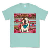 Seafoam british bulldog floral serape Classic Tee - Artiststas