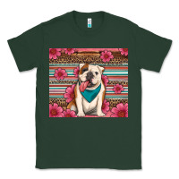 Sports Green british bulldog floral serape Classic Tee - Artiststas