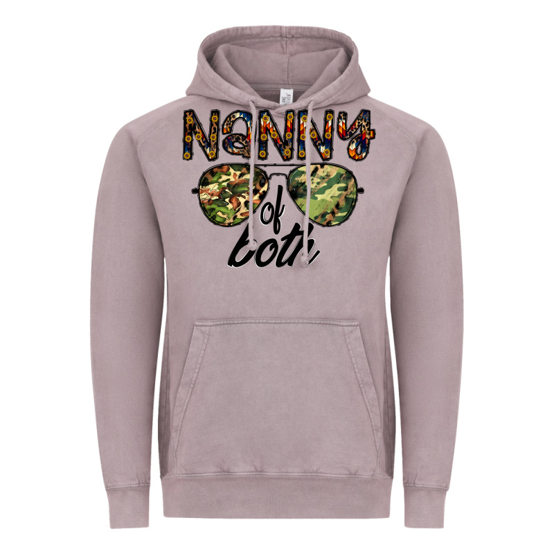 Nanny Of Both Vintage Hoodie by CowhideDigitalArt | Teevron
