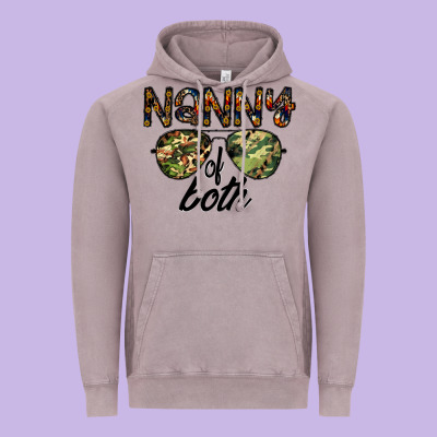 Nanny Of Both Vintage Hoodie Designed By Cowhidedigitalart