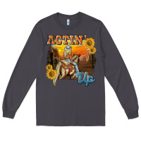 Smoke actinup with cowgirl Long Sleeve Tee - NancyCooperArtShop