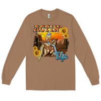 Toasted Coconut actinup with cowgirl Long Sleeve Tee - NancyCooperArtShop