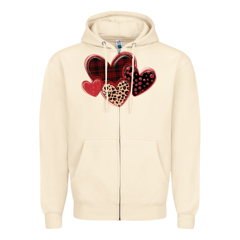 Leopard Hearts Zipper Hoodie by MaliasSmallBusiness | Teevron