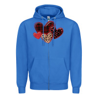 True Royal leopard hearts Zipper Hoodie - MaliasSmallBusiness