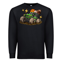 Black monster truck sports Premium Sweatshirt - LillyAllenDesigns