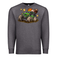 Charcoal Heather monster truck sports Premium Sweatshirt - LillyAllenDesigns