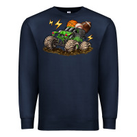 Navy monster truck sports Premium Sweatshirt - LillyAllenDesigns