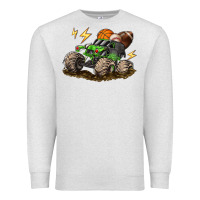 Oatmeal Heather monster truck sports Premium Sweatshirt - LillyAllenDesigns