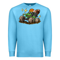 Ocean Blue monster truck sports Premium Sweatshirt - LillyAllenDesigns