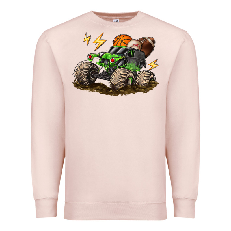 Monster Truck Sports Premium Sweatshirt by LillyAllenDesigns | Teevron