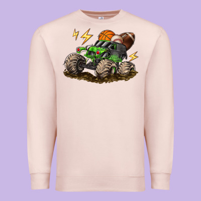 Monster Truck Sports Premium Sweatshirt Designed By Lillyallendesigns