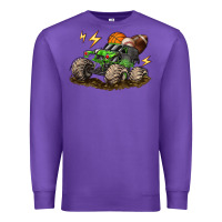 Purple monster truck sports Premium Sweatshirt - LillyAllenDesigns