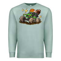 Seafoam monster truck sports Premium Sweatshirt - LillyAllenDesigns