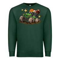 Sports Green monster truck sports Premium Sweatshirt - LillyAllenDesigns