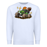 White monster truck sports Premium Sweatshirt - LillyAllenDesigns