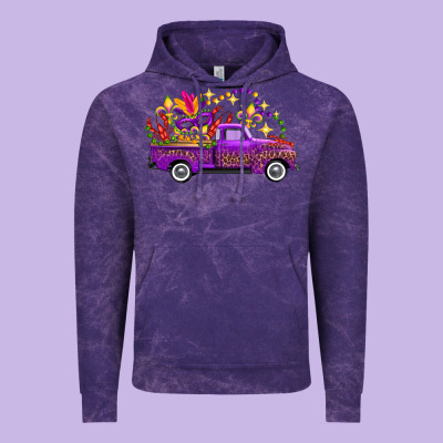 Mardi Gras Truck Vintage Hoodie Designed By Fadigitalartstudio
