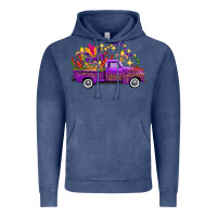 Vintage Denim mardi gras truck Vintage Hoodie - FaDigitalArtStudio