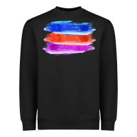 Black Blue Orange Purple Colored Triple Brush Strokes Heavyweight Sweatshirt - Bettercallsaul