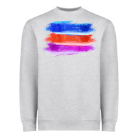 Heather Grey Blue Orange Purple Colored Triple Brush Strokes Heavyweight Sweatshirt - Bettercallsaul