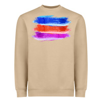 Mushroom Blue Orange Purple Colored Triple Brush Strokes Heavyweight Sweatshirt - Bettercallsaul