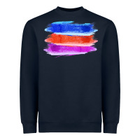 Blue Orange Purple Colored Triple Brush Strokes Heavyweight Sweatshirt | Teevron