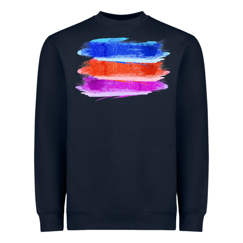 Blue Orange Purple Colored Triple Brush Strokes Heavyweight Sweatshirt by Bettercallsaul | Teevron