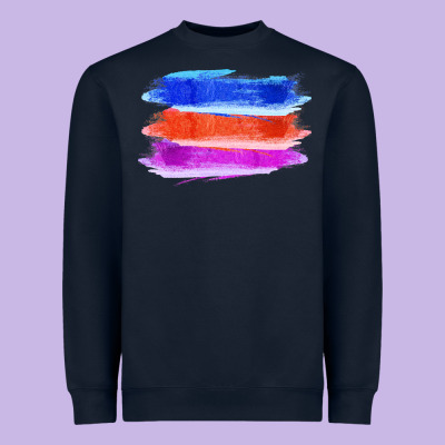 Blue Orange Purple Colored Triple Brush Strokes Heavyweight Sweatshirt Designed By Bettercallsaul