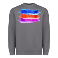 Storm Blue Orange Purple Colored Triple Brush Strokes Heavyweight Sweatshirt - Bettercallsaul