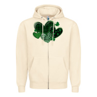 Sandshell leopard hearts st patricks day Zipper Hoodie - MaliasSmallBusiness