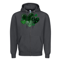 Smoke leopard hearts st patricks day Zipper Hoodie - MaliasSmallBusiness