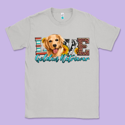 Love Golden Retriever Classic Tee Designed By Artiststas