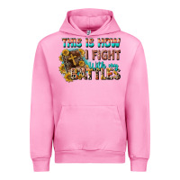 Fuchsia Pink this is how i fight with my battles Urban Hoodie - CowGirlArtShop