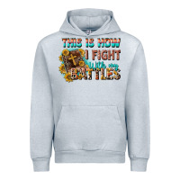 Heather Grey this is how i fight with my battles Urban Hoodie - CowGirlArtShop