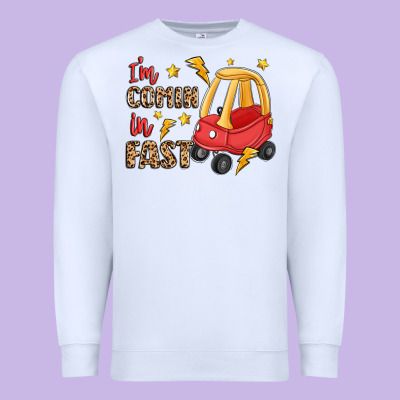 I'm Comin In Fast Premium Sweatshirt Designed By Lillyallendesigns