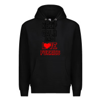 Black Keep Calm And Love Furries Premium Hoodie - Bettercallsaul
