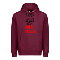 Burgundy Keep Calm And Love Furries Premium Hoodie - Bettercallsaul