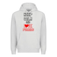 Dove Grey Keep Calm And Love Furries Premium Hoodie - Bettercallsaul