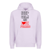 Lilac Keep Calm And Love Furries Premium Hoodie - Bettercallsaul