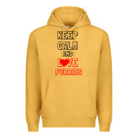Mustard Keep Calm And Love Furries Premium Hoodie - Bettercallsaul